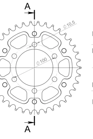 SUPERSPROX - REAR STEALTH 40T, GOLD, 520 - Sprockets - Hoogwaardige kwaliteit Merkproduct