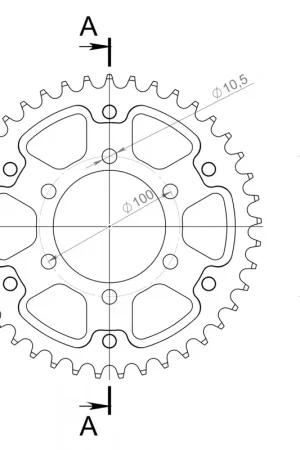 SUPERSPROX - REAR STEALTH 41T - Sprockets - GOLD, 520 Fabrieksprijs