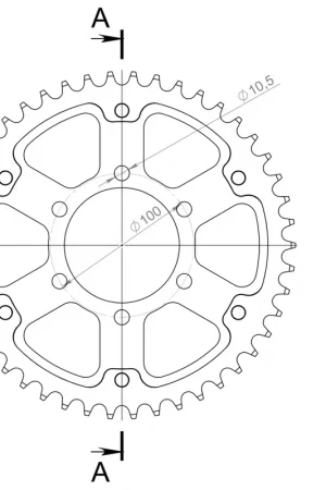 Luxe SUPERSPROX - REAR STEALTH 46T, GOLD, 525 - Sprockets - 46T