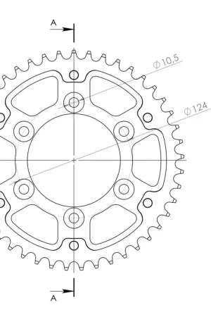 Bestseller SUPERSPROX - REAR STEALTH 45T - Sprockets - Blue, 525