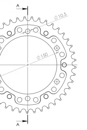 Exclusief SUPERSPROX - REAR STEALTH 42T, GOLD, 530 - Sprockets - Hoogwaardige kwaliteit