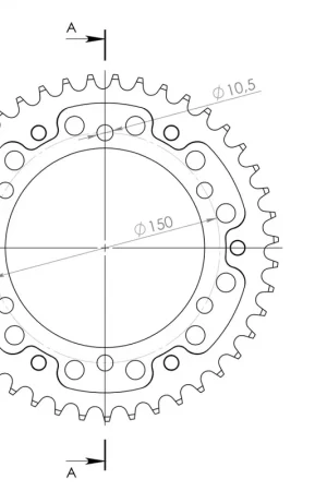 SUPERSPROX - REAR STEALTH 43T, GOLD, 530 - Sprockets - Hoogwaardige kwaliteit Actieprijs