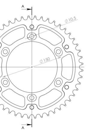Modern SUPERSPROX - REAR STEALTH 48T, GOLD, 525 - Sprockets - Hoogwaardige kwaliteit
