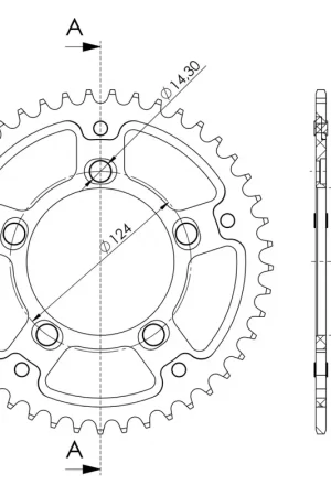 Favoriet SUPERSPROX - REAR STEALTH 45T, GOLD, 525 - Sprockets - Kwaliteit