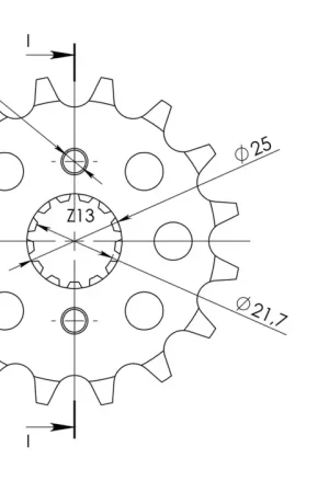Authentiek SUPERSPROX - FRONT 16T, 530 - Sprockets - Compatibel met Kawasaki en Suzuki
