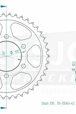 Groothandel ESJOT - REAR 42T, 530 - Sprockets - Compatibel met diverse Suzuki modellen