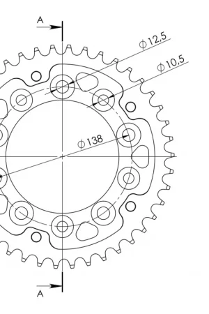 SUPERSPROX - REAR STEALTH 42T - Sprockets - Black 525 Beperkte Voorraad