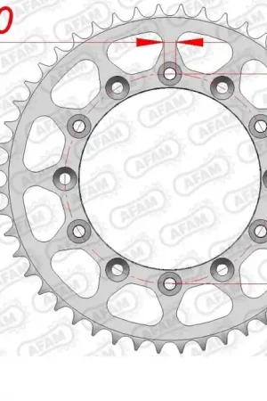 Dagaanbieding AFAM - REAR STEEL 51T, 520 - Sprockets - Sterke constructie