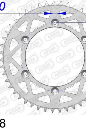 Tijdelijk Beschikbaar AFAM - REAR ALU 48T, 520 - Sprockets - Lichtgewicht Aluminium