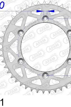 Finale Uitverkoop AFAM - REAR ALU 51T, 520 - Sprockets - Lichtgewicht en Duurzaam