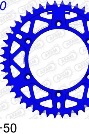 AFAM - REAR ALU 50T, 520, BLUE - Sprockets - Lichtgewicht en Duurzaam Origineel