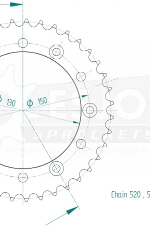 Betaalbaar ESJOT - REAR STEEL 39T, 520 - Sprockets - Geschikt voor meerdere modellen