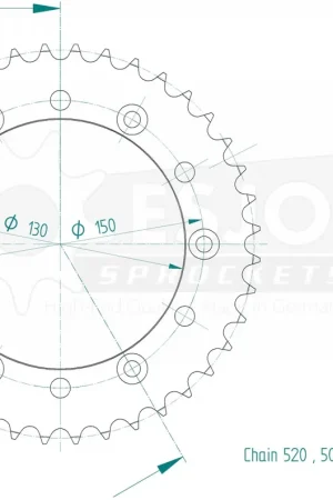 Bulkbestelling ESJOT - REAR STEEL 40T, 520 - Sprockets - Staal