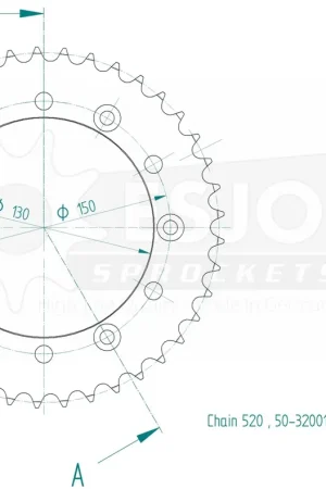Limited Edition ESJOT - REAR STEEL 41T, 520 - Sprockets - Stalen constructie - 41 tanden