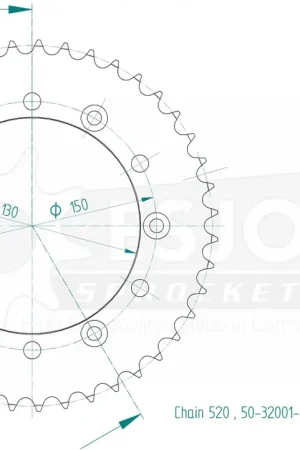 ESJOT - REAR STEEL 43T, 520 - Sprockets - Compatibel met Honda & Yamaha Seizoensaanbieding