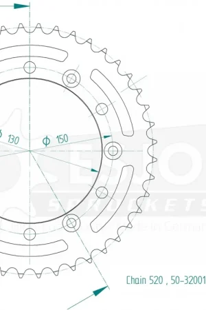 Voordeelprijs ESJOT - REAR STEEL 44T, 520 - Sprockets - 44T