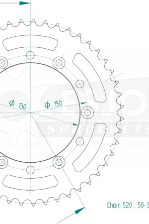 ESJOT - REAR STEEL 47T, 520 - Sprockets - Duurzaam Staal Seizoensaanbieding