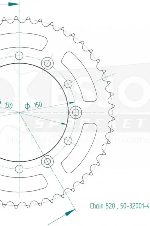 ESJOT - REAR STEEL 49T, 520 - Sprockets - Geschikt voor Honda en Yamaha Bestel Nu