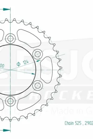 Limited Edition ESJOT - REAR STEEL 39T, 525 - Sprockets - Geschikt voor Ducati