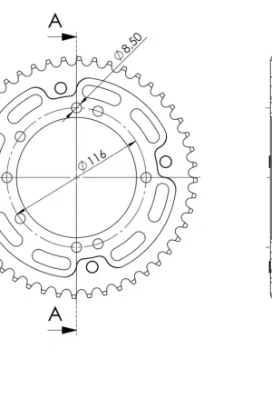 Express Levering SUPERSPROX - REAR STEALTH 48T, GOLD, 420 - Sprockets - Compatibel met Kawasaki KX 85