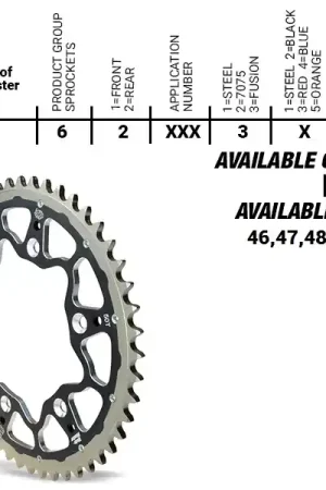 Nu Kopen MOTO MASTER - REAR FUSION 48T - Sprockets - BLACK 420
