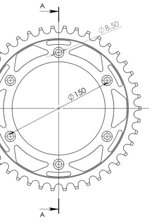 Beperkt Aanbod SUPERSPROX - REAR STEEL 42T, BLACK, 520 - Sprockets - Hoogwaardige kwaliteit