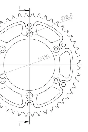 Nu Kopen SUPERSPROX - REAR ALU 49T - Sprockets - Silver 520