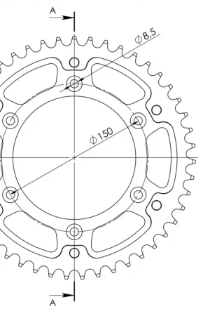 SUPERSPROX - REAR STEALTH 47T, GOLD, 520 - Sprockets - Compatibel met Husqvarna en KTM Laatste Versie