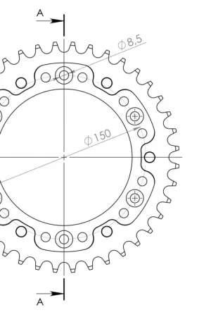 Voordeelprijs SUPERSPROX - REAR STEALTH 39T - Sprockets - GOLD, 520