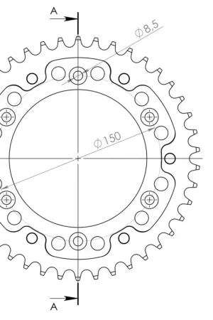 Merkproduct SUPERSPROX - REAR STEALTH 42T - Sprockets - BLACK 520