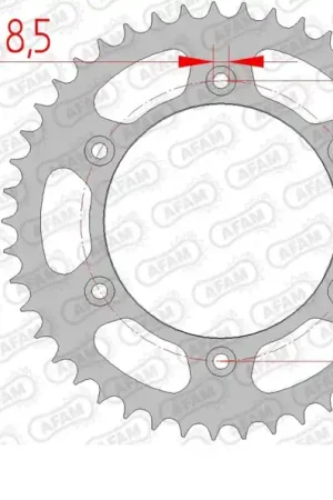 AFAM - REAR STEEL 45T, 520 - Sprockets - Compatibel met Husqvarna en KTM Gratis Retour