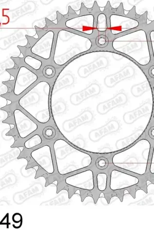 Nieuw AFAM - REAR STEEL SUPER LIGHT 49T - Sprockets - 520, BLACK