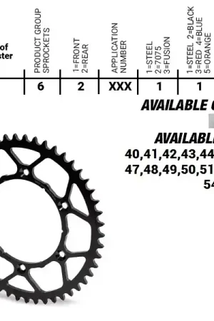 MOTO MASTER - REAR STEEL ULTRALIGHT 48T, 520 - Sprockets - 48T Nieuw Model