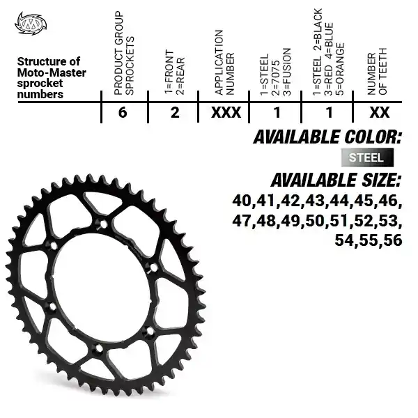 Speciale Aanbieding MOTO MASTER - REAR STEEL ULTRALIGHT 55T - Sprockets - 520