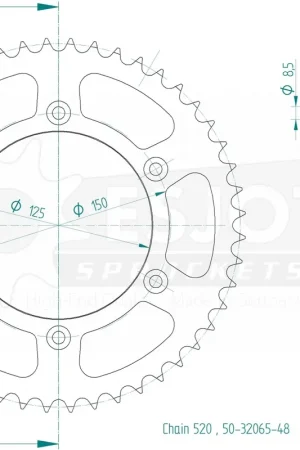 ESJOT - REAR STEEL 48T, 520 - Sprockets - Sterke constructie Bestel Nu