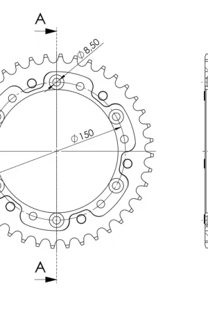 SUPERSPROX - REAR STEALTH 39T, SILVER, 520 - Sprockets - Hoogwaardige kwaliteit Plaats Bestelling