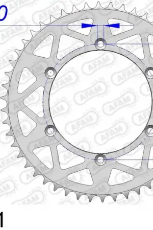 AFAM - REAR ALU 51T, 520 - Sprockets - Aluminium Goedkoop