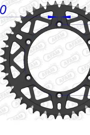 AFAM - REAR ALU 48T - Sprockets - SELF CLEANING Beste Prijs