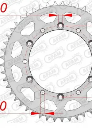 Speciale Aanbieding AFAM - REAR STEEL 49T, 520 - Sprockets - Geschikt voor Kawasaki en Suzuki