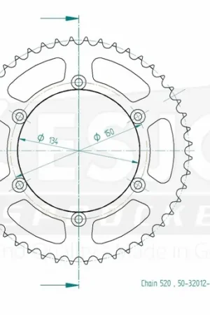 ESJOT - REAR STEEL 48T, 520 - Sprockets - Geschikt voor Kawasaki en Suzuki Koop Vandaag