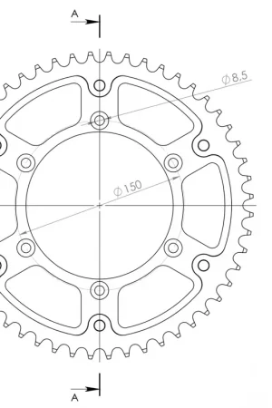 Must-Have SUPERSPROX - REAR STEALTH 50T - Sprockets - Rood 520