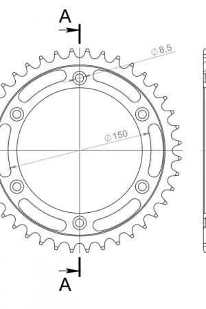 Gereduceerde Prijs SUPERSPROX - REAR STEEL 40T, BLACK, 520 - Sprockets - Kwaliteitsstaal