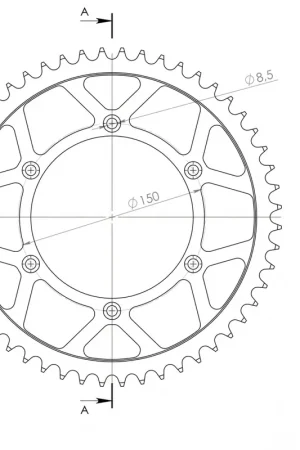 Weekendaanbieding SUPERSPROX - REAR STEEL 50T - Sprockets - Zwart
