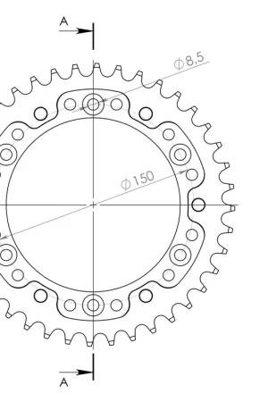 SUPERSPROX - REAR STEALTH 39T, BLUE, 520 - Sprockets - 39T Rechtstreeks Van De Fabrikant