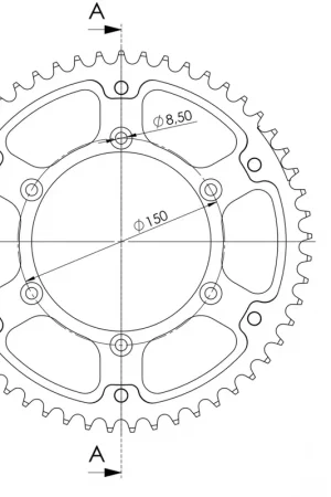 Professioneel SUPERSPROX - REAR STEALTH 53T - Sprockets - GOLD 520