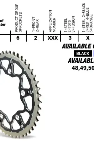 MOTO MASTER - REAR FUSION 51T - Sprockets - Blue 520 Bestseller