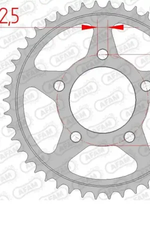 AFAM - REAR STEEL 44T, 530 - Sprockets - Hoge kwaliteit Koop Vandaag