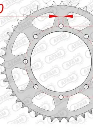 Beperkte Voorraad AFAM - REAR STEEL 38T, 520 - Sprockets - Staal 38T