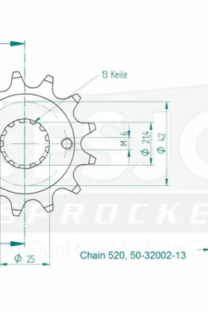 ESJOT - FRONT 13T, 520 - Sprockets - 13T Premium