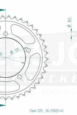 Bestseller ESJOT - REAR STEEL 41T, 525 - Sprockets - Duurzaam en Betrouwbaar